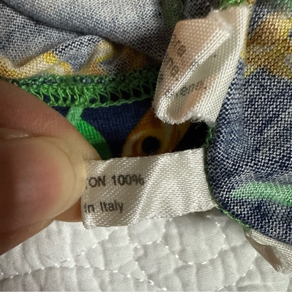 Vintage Celine Navy and Gold Chain Print Top size 40 - Picture 6 of 10